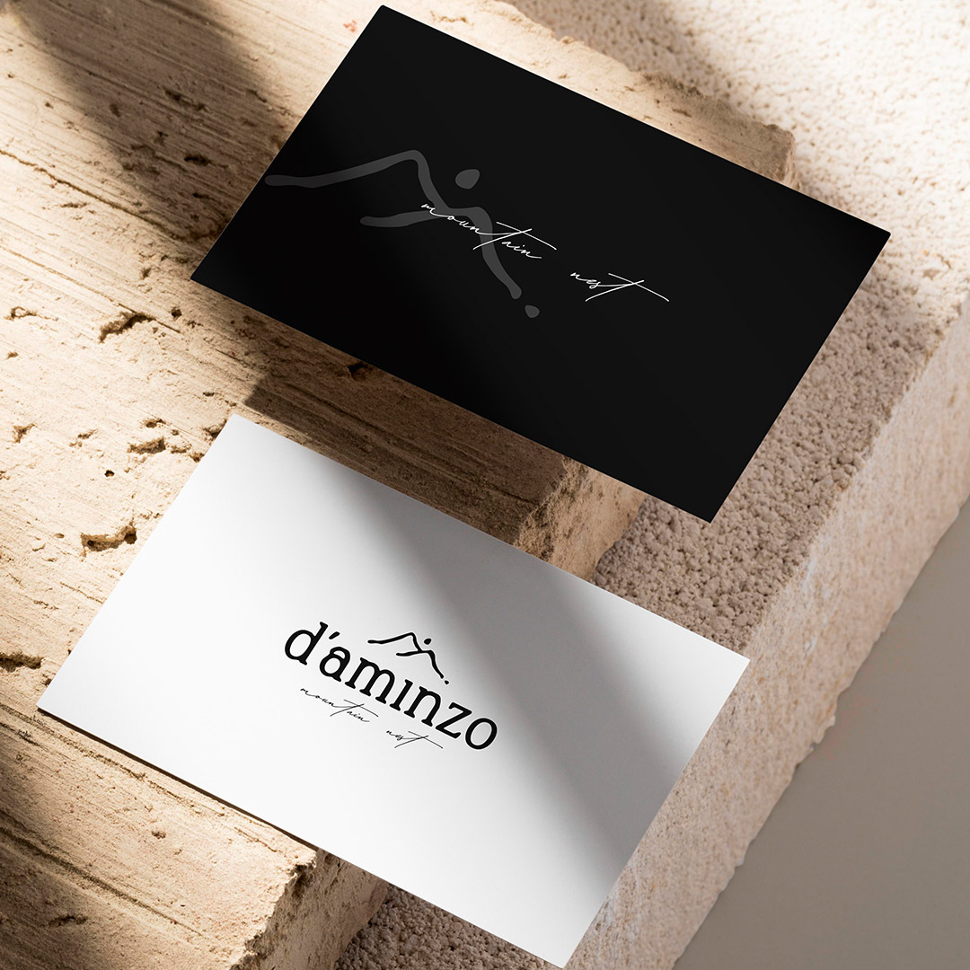 D’aminzo black and white business card identity